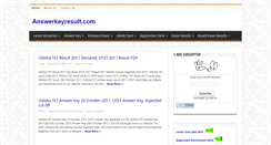 Desktop Screenshot of answerkeyresult.com